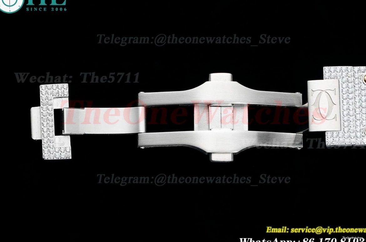 SS Silver MY9015 Santos Dial XL AMG Mens 40mm SS 100 RG 1202